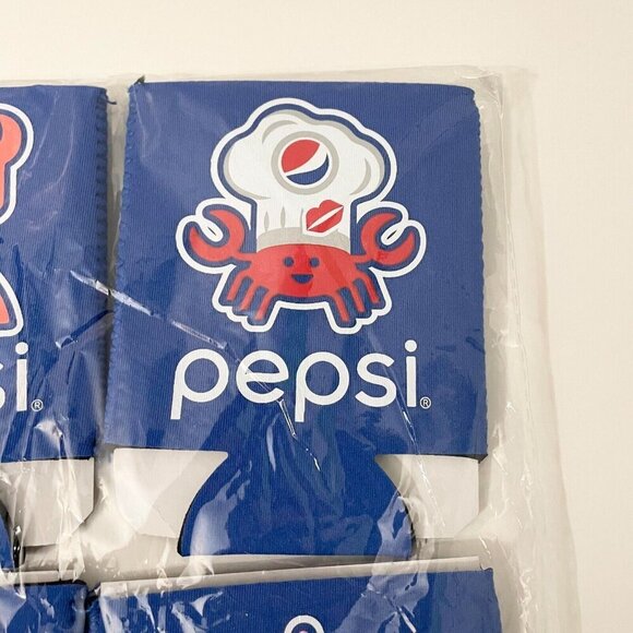 Pepsi Koozie Insulator Soda Beer Can Holder Lot Of 4 Crab Sun Star - Picture 3 of 12
